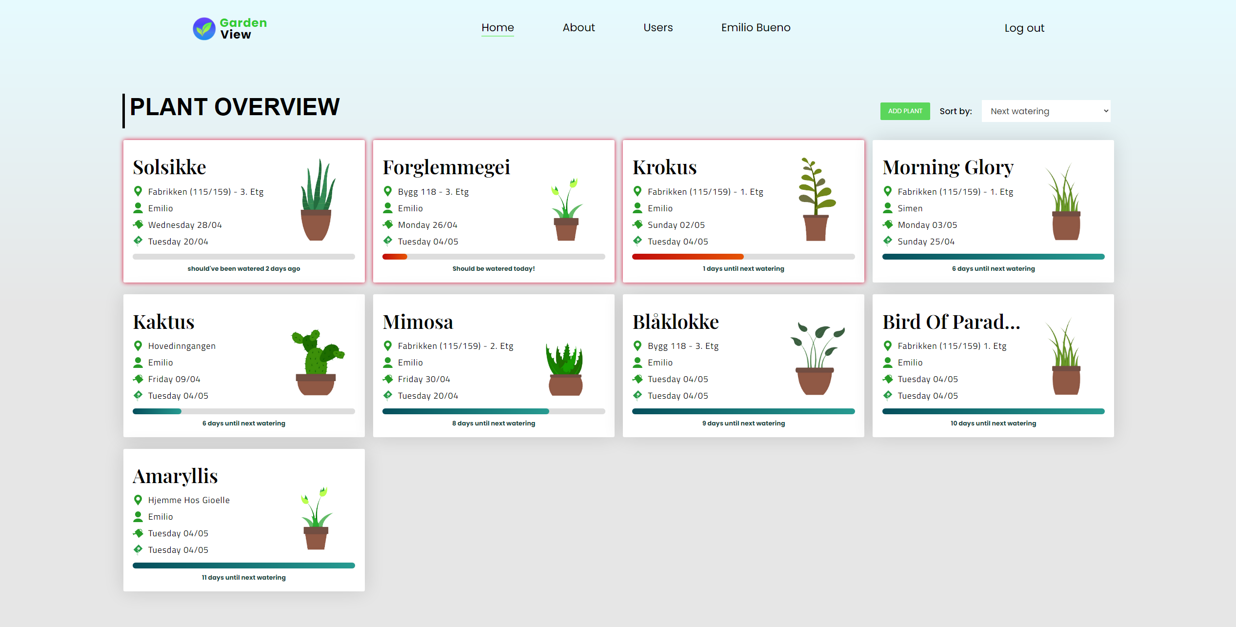screenshot of homepage
